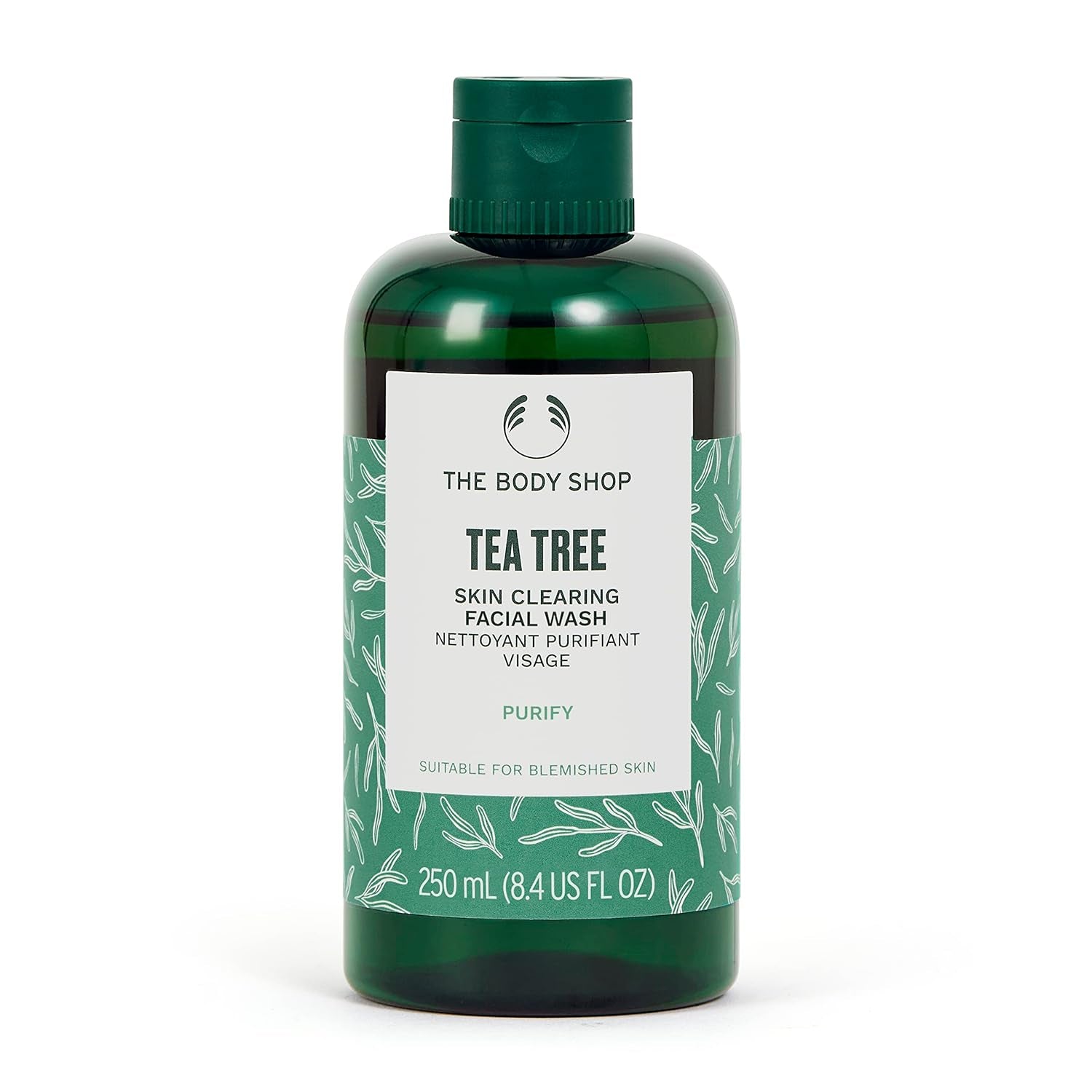 Tea Tree Skin Clearing Facial Wash – Purifying Vegan Face Wash for Oily, Blemished Skin – 8.4 Oz