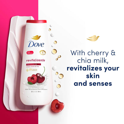 (4 Pack)  Body Wash Revitalizante Cherry & Chia Milk, 20 Oz