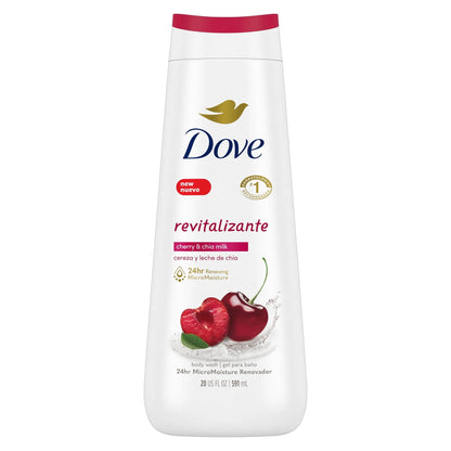 (4 Pack)  Body Wash Revitalizante Cherry & Chia Milk, 20 Oz