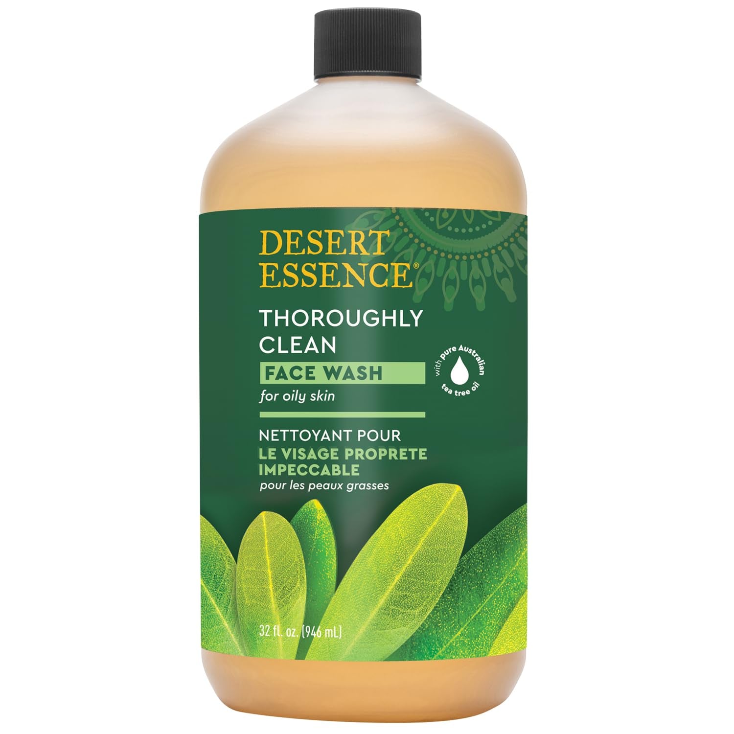 Thoroughly Clean Face Wash - Original - 32 Fl Oz - Tea Tree Oil - for Soft Radiant Skin - Gentle Cleanser - Extracts of Goldenseal, Awapuhi, Chamomile Essential Oils