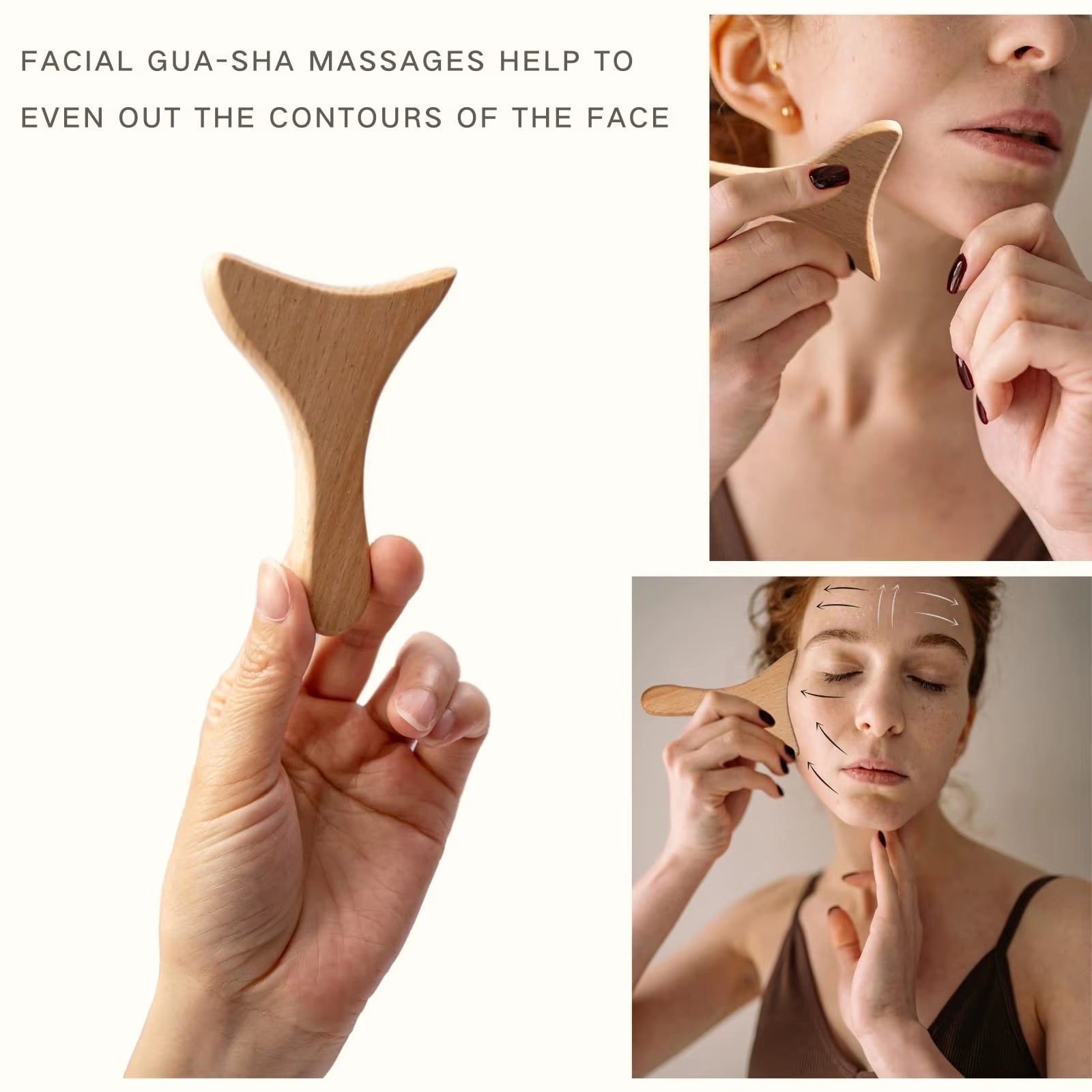 Wooden Facial Lifting Massage Facial Maderotherapy Masajeador Kit Gua Sha Tool Wood Therapy Wrinkle Remover Relaxation Skin Care