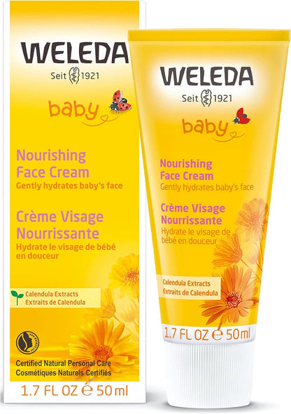 Baby Calendula Nourishing Face Cream, 1.7 Fluid Ounce, Plant Rich Moisturizer with Calendula and Lanolin