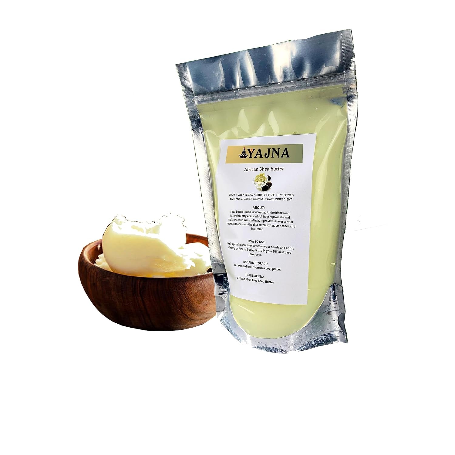 Organic Raw African Shea Butter 100% Pure,Natural & Unrefined| Skin Moisturizer for Face, Body & Hair| 1 LBS/450 GM Ivory/White Grade a | DIY Creams, Balms, Lotions, Soaps| Moisturizes Dry Skin