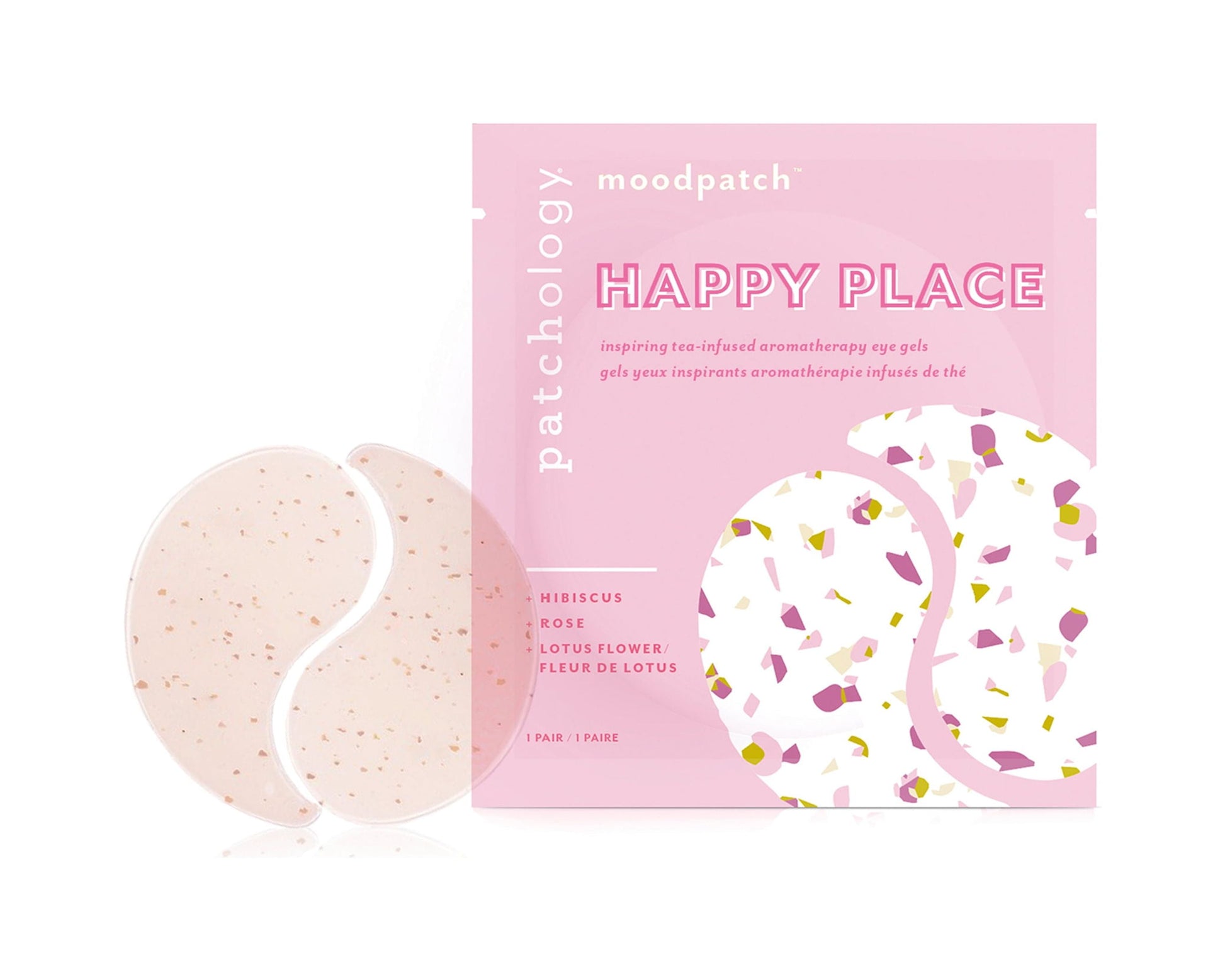 (4 Pack)  Moodpatch Happy Place Eye Gels under Eye Mask Skin Care for Puffiness and Wrinkles