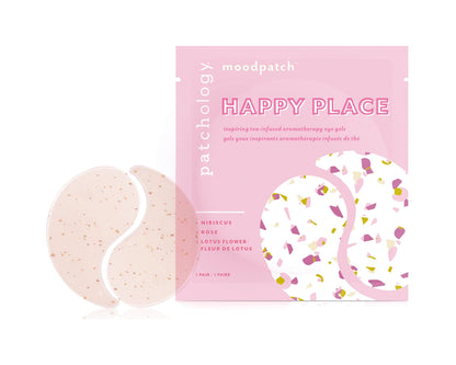 (4 Pack)  Moodpatch Happy Place Eye Gels under Eye Mask Skin Care for Puffiness and Wrinkles