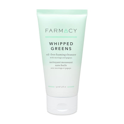 Foaming Face Wash for Oily Skin - Whipped Greens Oil-Free Gentle Facial Cleanser + Exfoliator - Infused with Green Clay to Remove Impurities, Control Oil + Maintain Skin Hydration (150Ml)