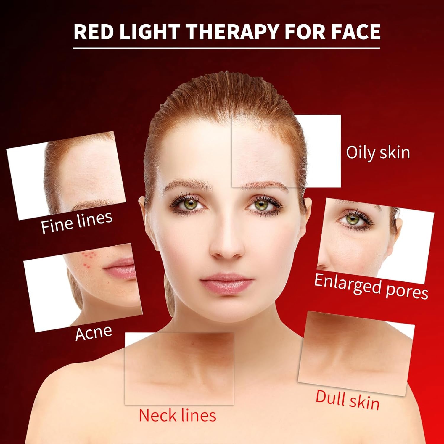 Best Red Light Devices, 7 Color Red Light Machine for Face and Neck, LED Facial Skin Care Beauty Tool at Home