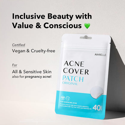 Acne Cover Patches, FSA HSA Eligible Hydrocolloid Pimple Patches for Face with Tea Tree Oil, Korean Skincare Zit Patches for Face | FSA HSA Store Eligible Items | Vegan, Cruelty-Free