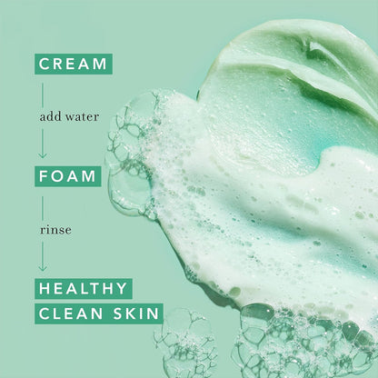 Foaming Face Wash for Oily Skin - Whipped Greens Oil-Free Gentle Facial Cleanser + Exfoliator - Infused with Green Clay to Remove Impurities, Control Oil + Maintain Skin Hydration (150Ml)